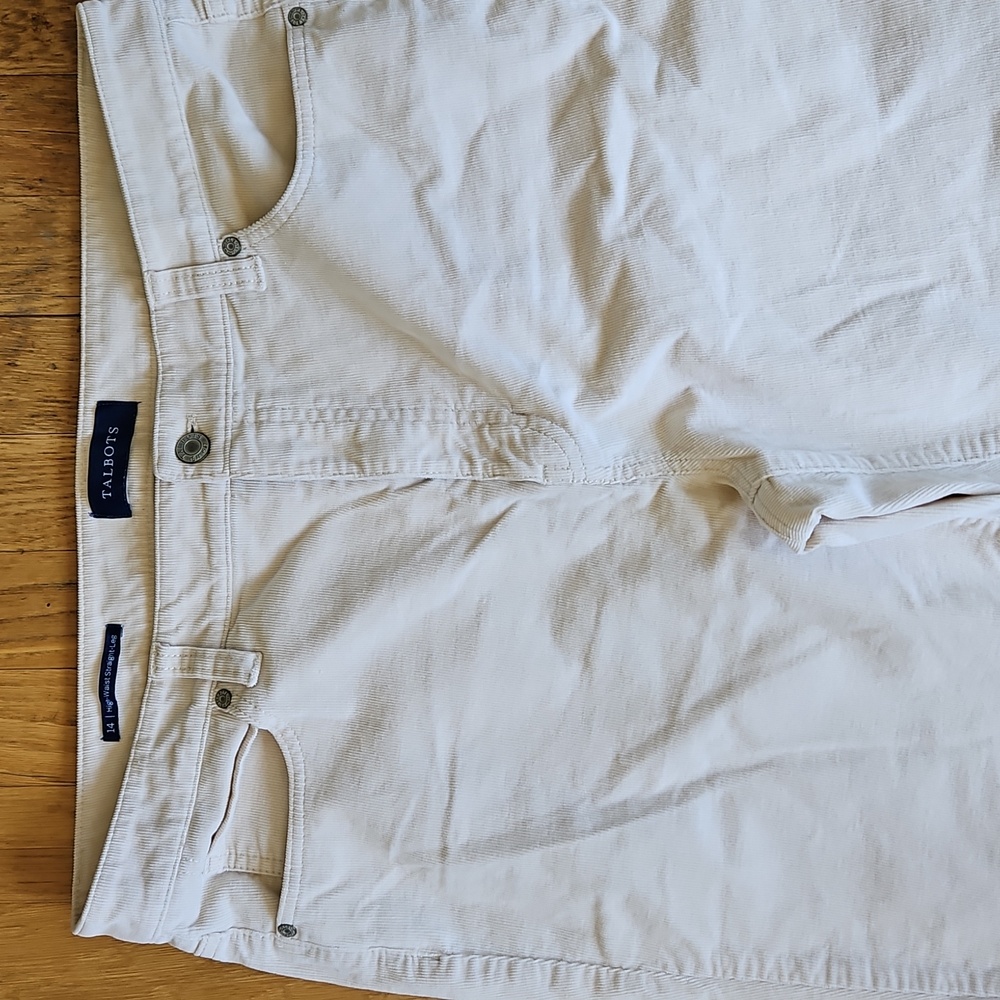 Talbots High Waist Straight Leg Cords 14 - Picture 3 of 8